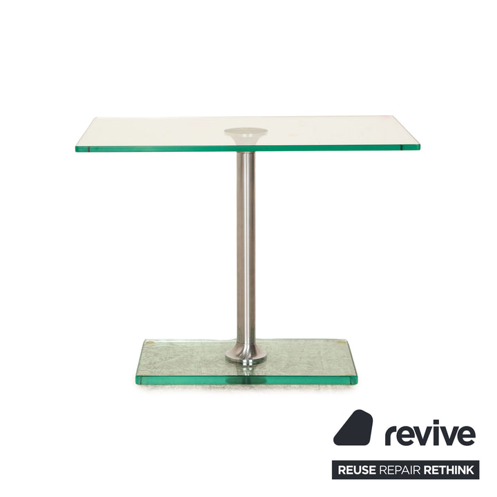 Draenert Beistelltisch Couchtisch Glas Silber