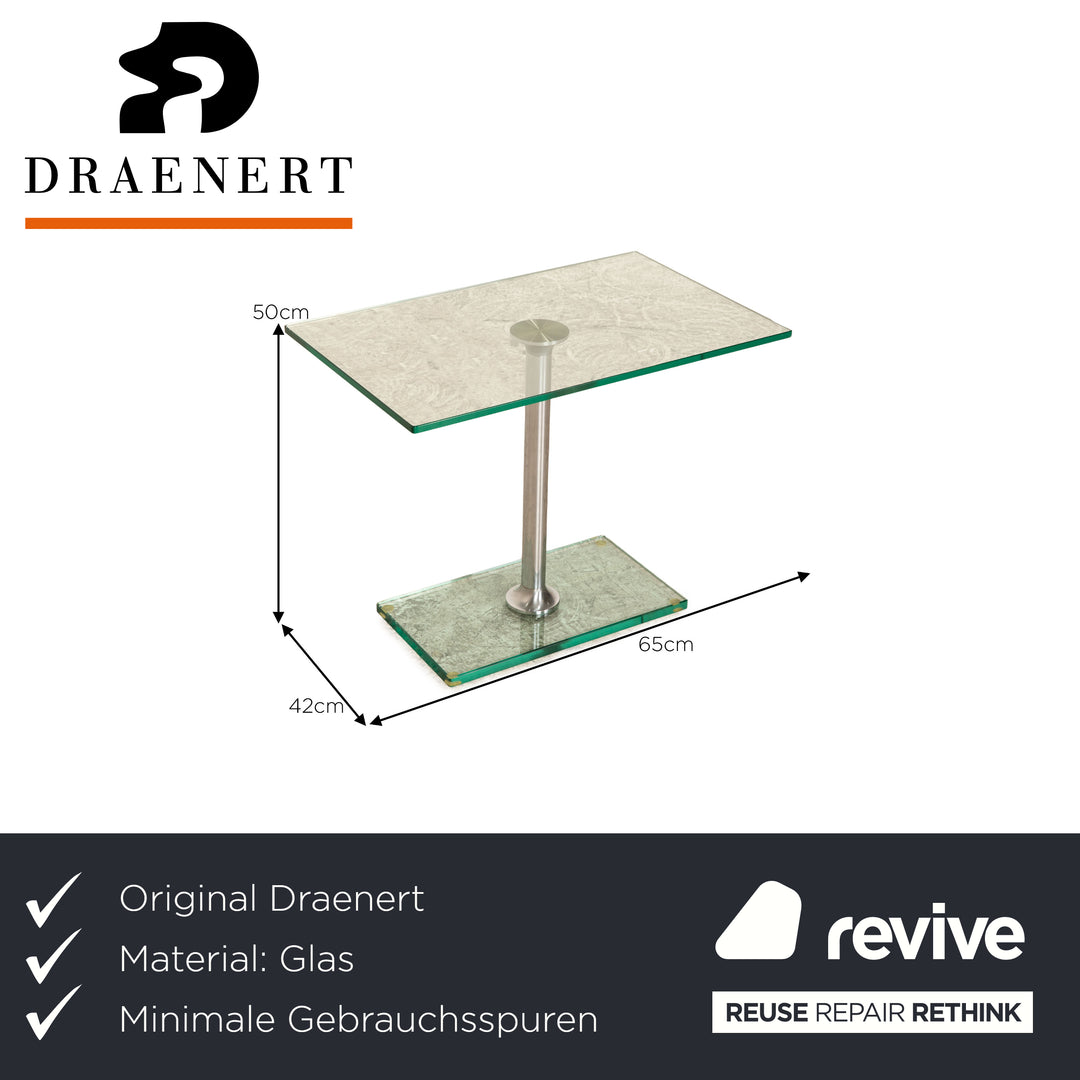 Draenert Beistelltisch Couchtisch Glas Silber