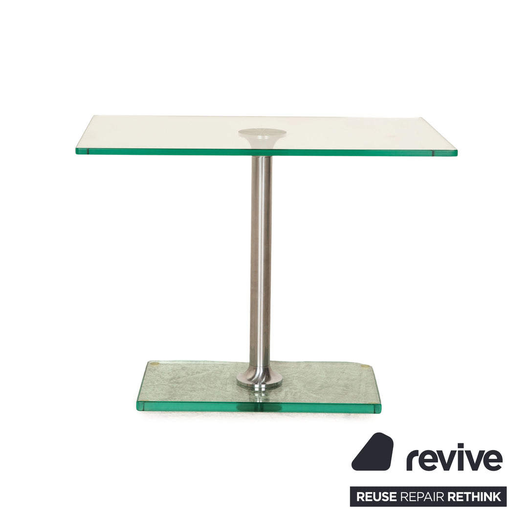 Draenert Beistelltisch Couchtisch Glas Silber