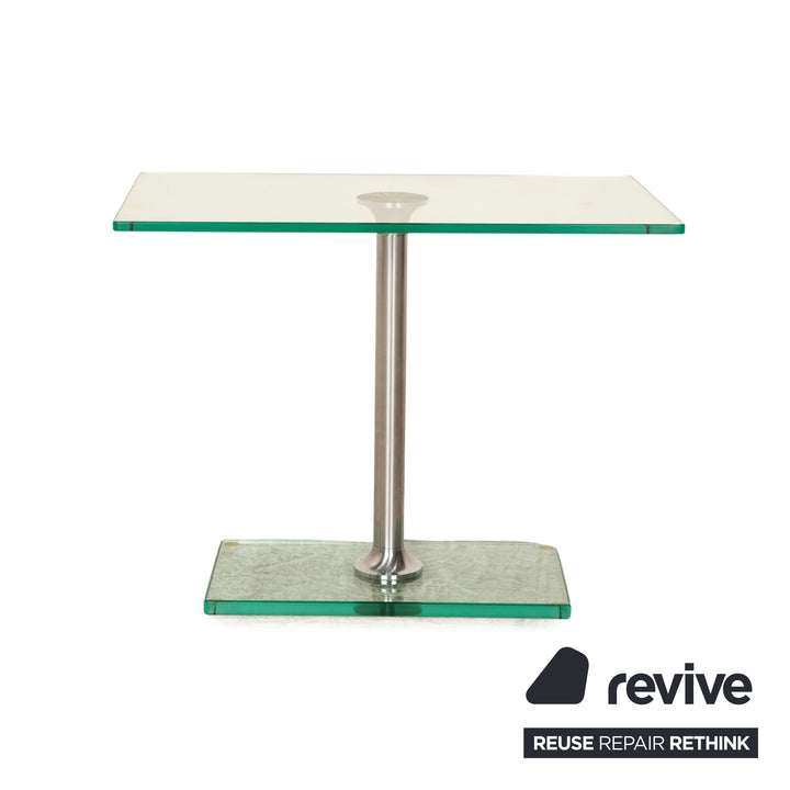 Draenert Beistelltisch Couchtisch Glas Silber