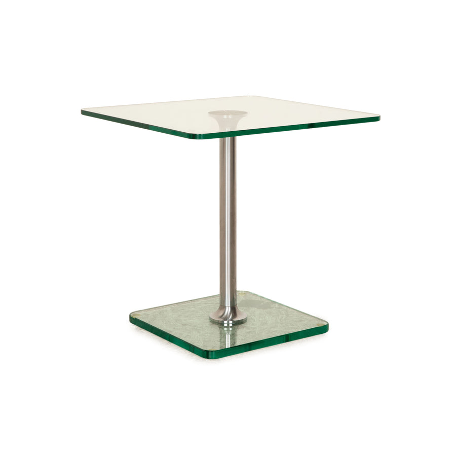 Draenert side table coffee table glass silver