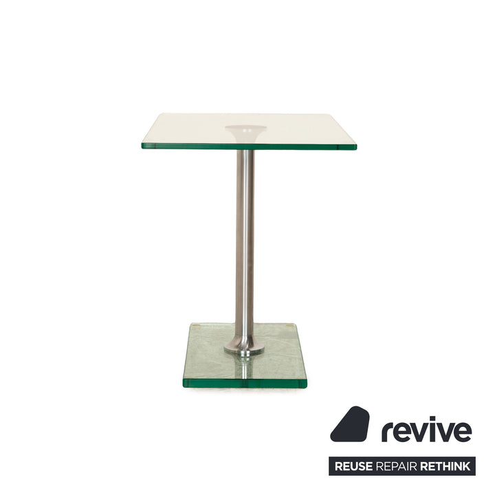 Draenert Beistelltisch Couchtisch Glas Silber