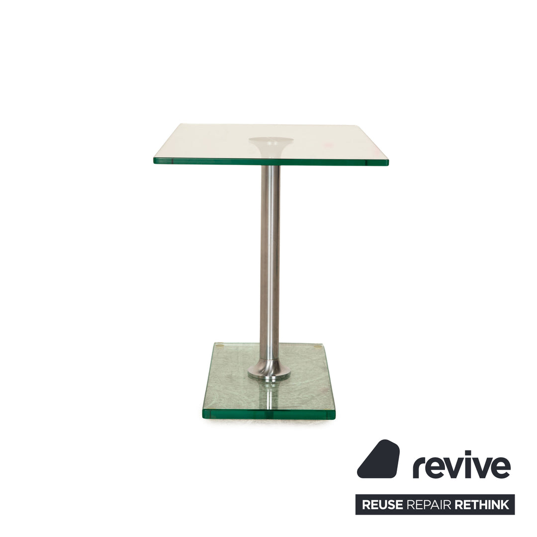 Draenert Beistelltisch Couchtisch Glas Silber