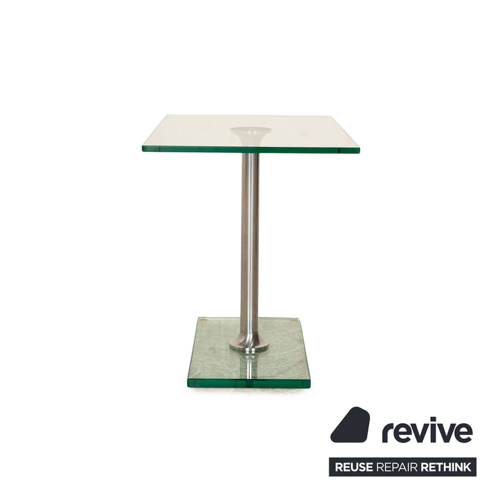Draenert Beistelltisch Couchtisch Glas Silber