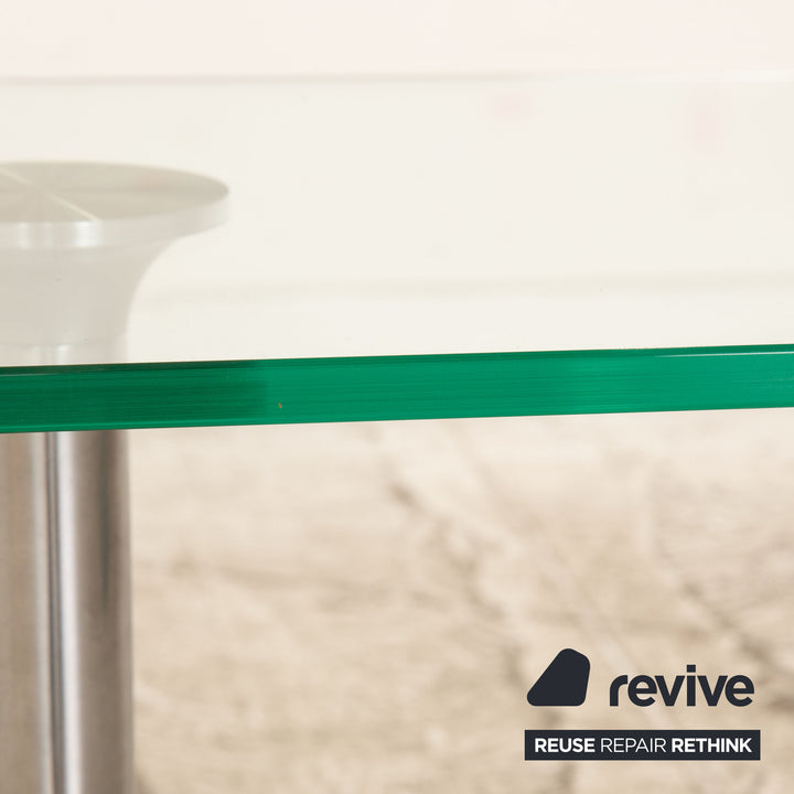 Draenert Beistelltisch Couchtisch Glas Silber