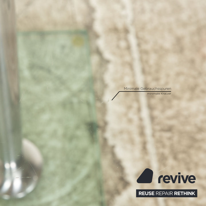 Draenert Beistelltisch Couchtisch Glas Silber