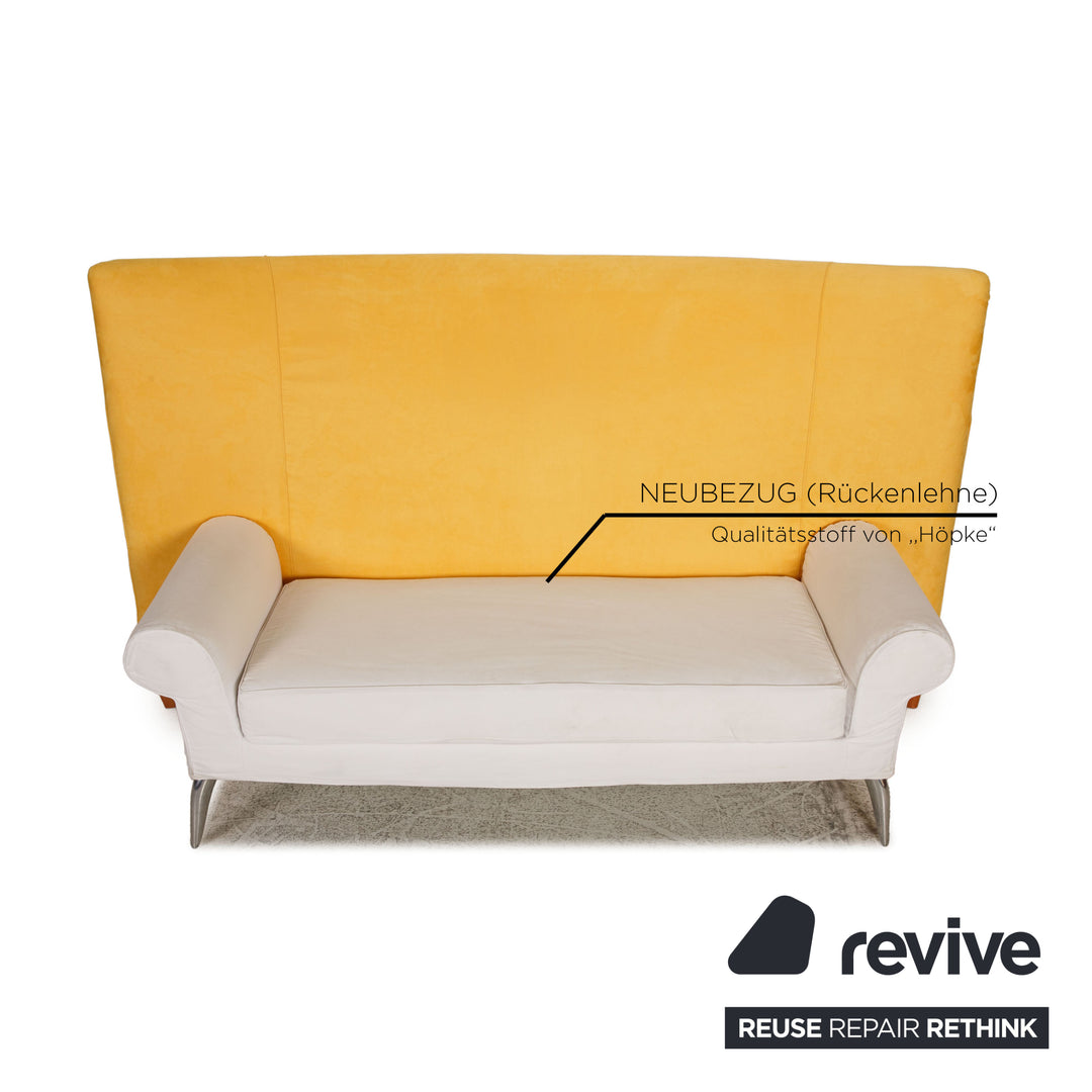 Driade ROYALTON Stoff Sofa Orange Zweisitzer Couch by Philippe Starck