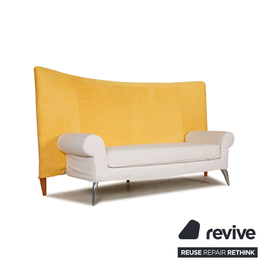 Driade ROYALTON Stoff Sofa Orange Zweisitzer Couch by Philippe Starck