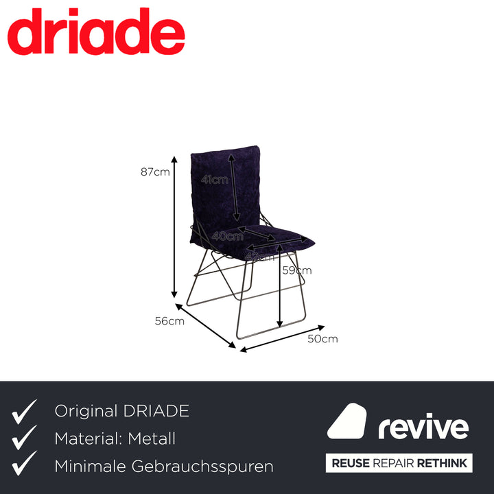 DRIADE SOF SOF Metal Chair Blue