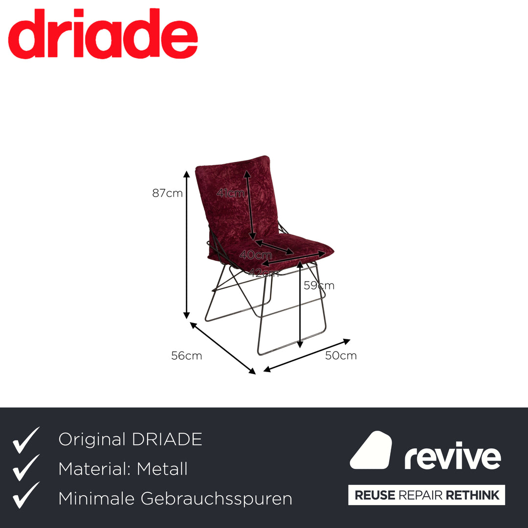 DRIADE SOF SOF metal chair Bordeaux
