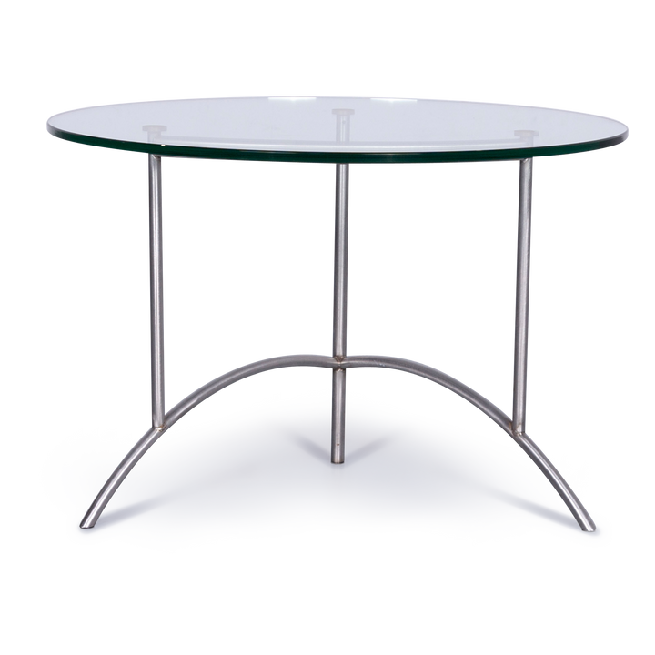 Ronald Schmitt Designer Couchtisch Silber Glas Tisch #6394