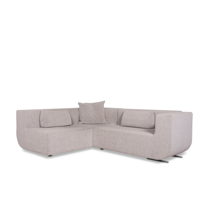 Cor Nuba Stoff Ecksofa Grau Sofa Couch #10093