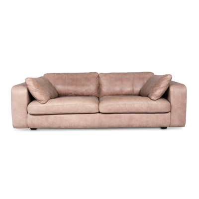 Machalke Leder Sofa Braun Beige Dreisitzer Couch #9454