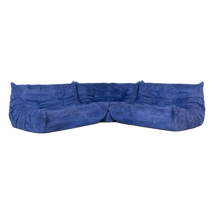 ligne roset Togo designer fabric corner sofa blue sofa couch #7259