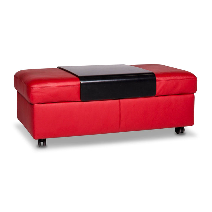 Stressless Arion Designer Leder Hocker Rot #9571