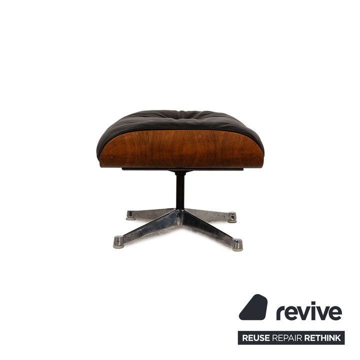 Eames Lounge Chair Stool Ottoman Leather Black Brown