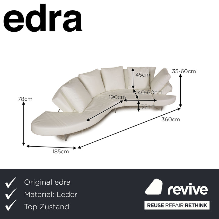 edra flap leather corner sofa cream couch function sofa couch