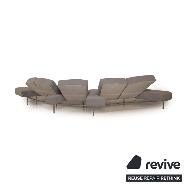 edra Flap Stoff Sofa Grau Ecksofa Couch Funktion