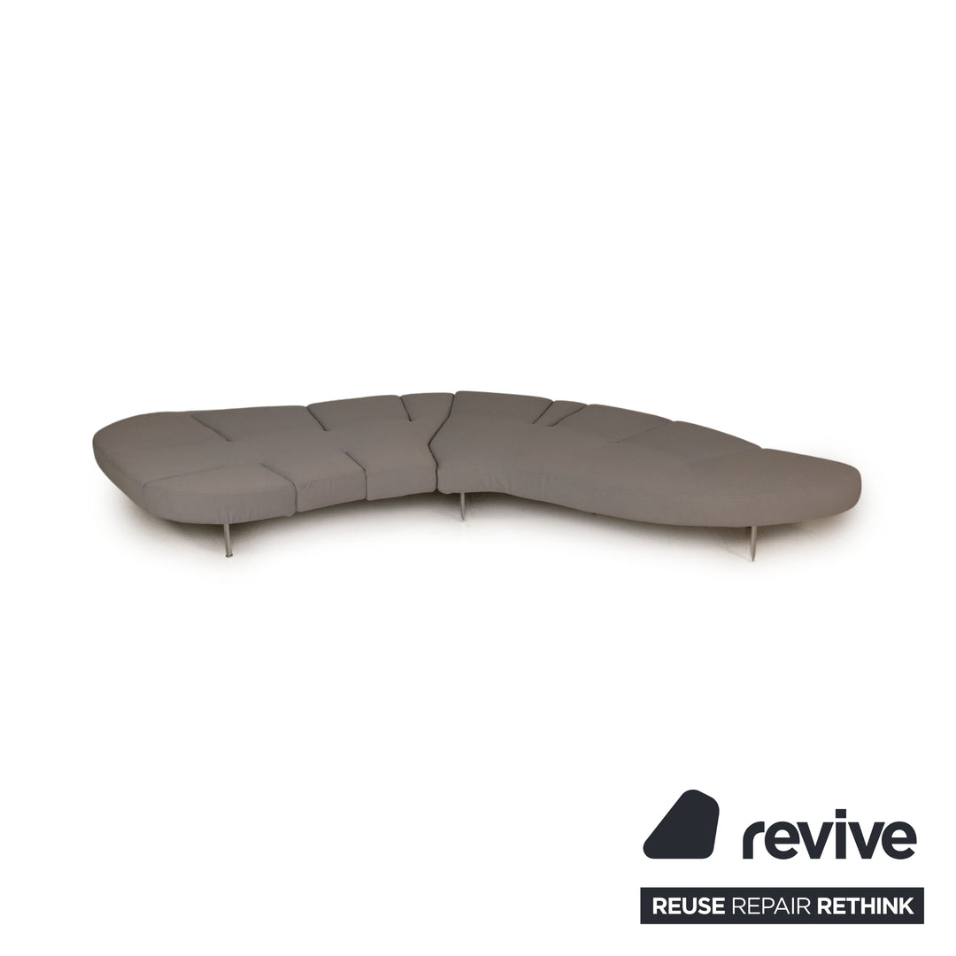 edra Flap Stoff Sofa Grau Ecksofa Couch Funktion