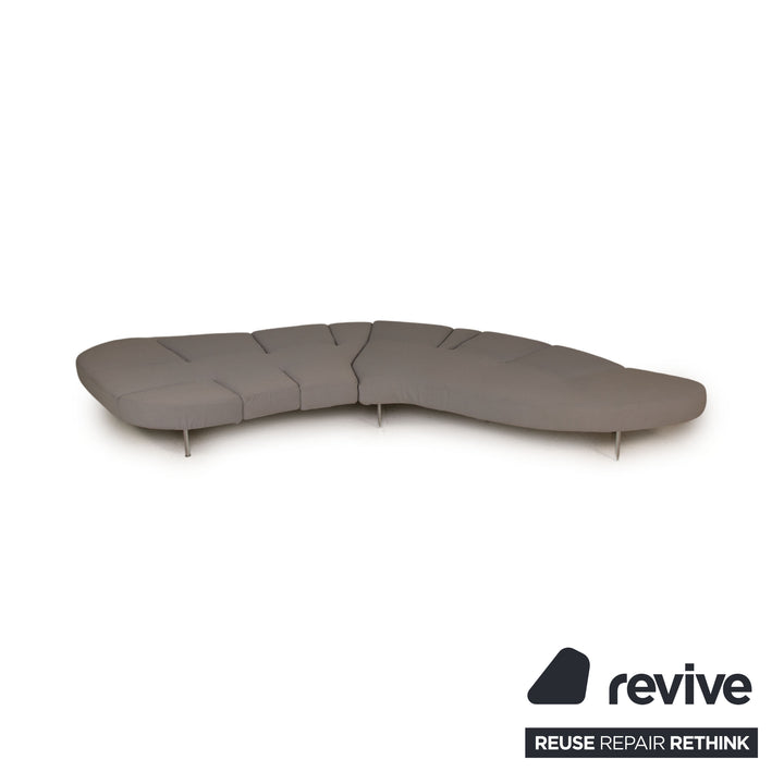 edra Flap Stoff Sofa Grau Ecksofa Couch Funktion