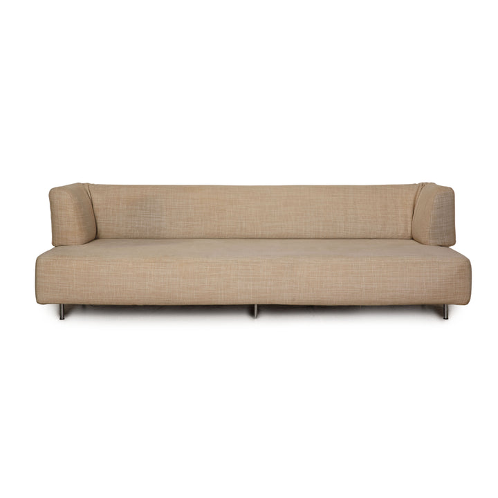 Edra L'Homme &amp; la Femme Fabric Three Seater Beige Sofa Couch