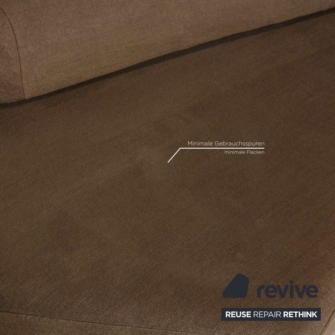 edra Rock Stoff Ecksofa Beige Sofa Couch Recamiere rechts