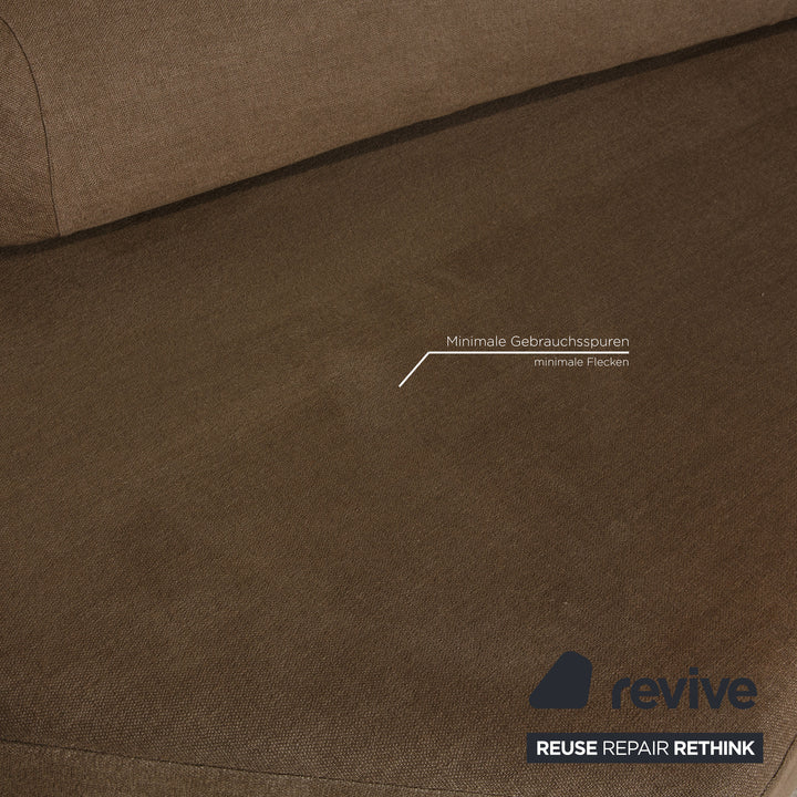 edra Rock Stoff Ecksofa Beige Sofa Couch Recamiere rechts