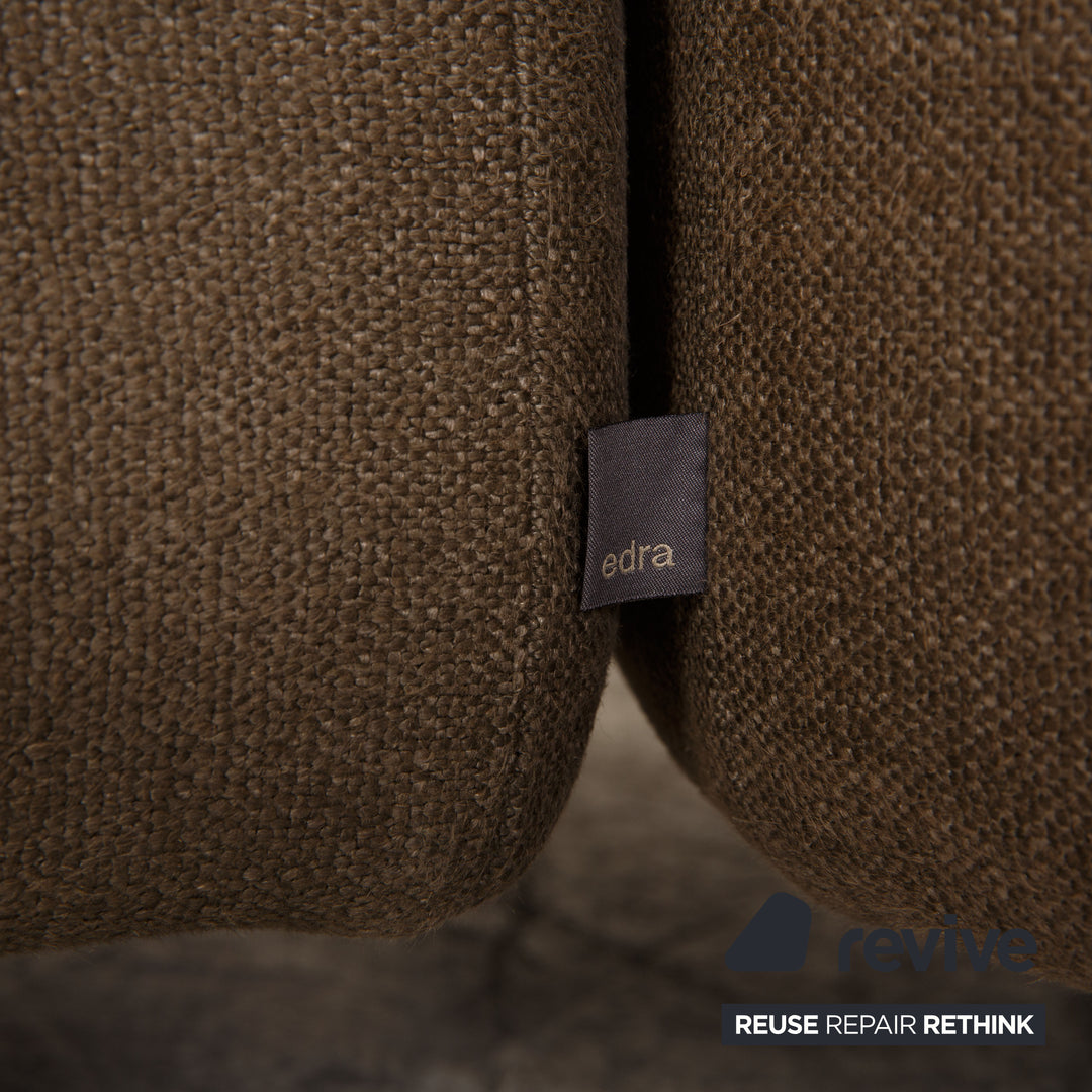 edra Rock Stoff Ecksofa Beige Sofa Couch Recamiere rechts