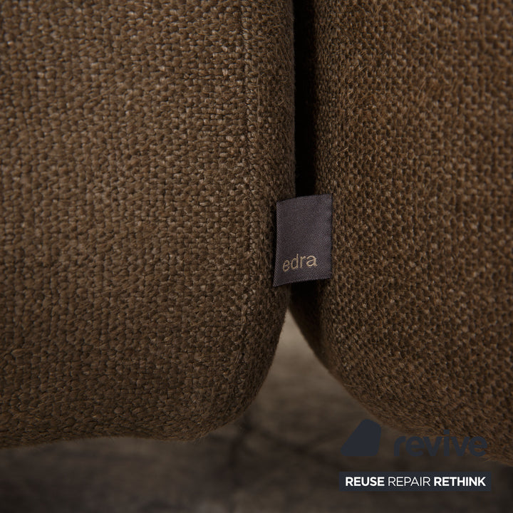 edra Rock Stoff Ecksofa Beige Sofa Couch Recamiere rechts