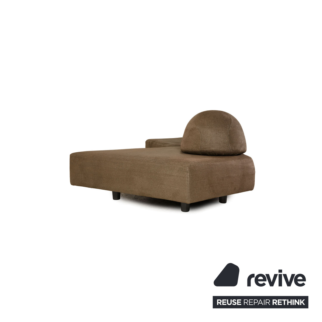 edra Rock Stoff Ecksofa Beige Sofa Couch Recamiere rechts