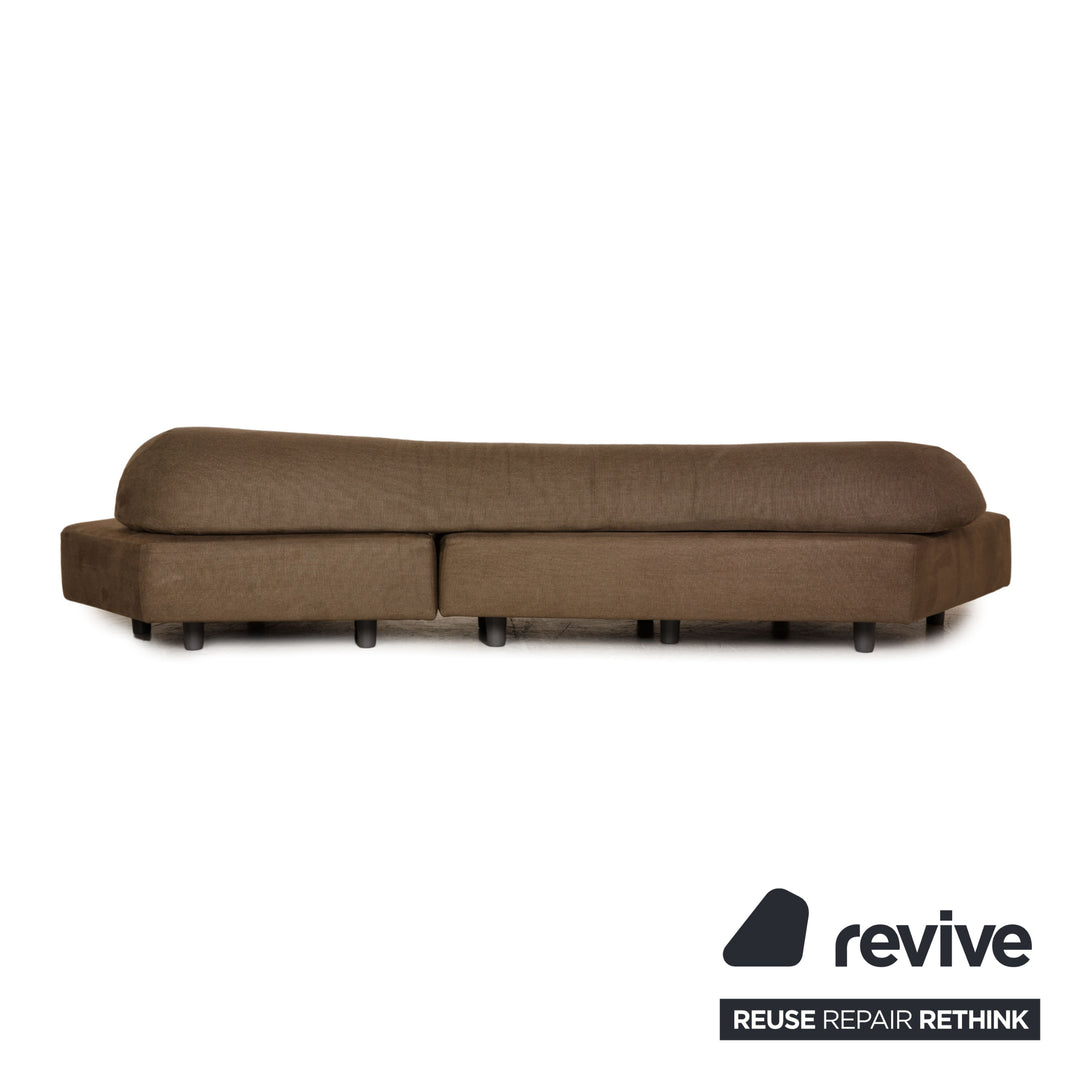 edra Rock Stoff Ecksofa Beige Sofa Couch Recamiere rechts