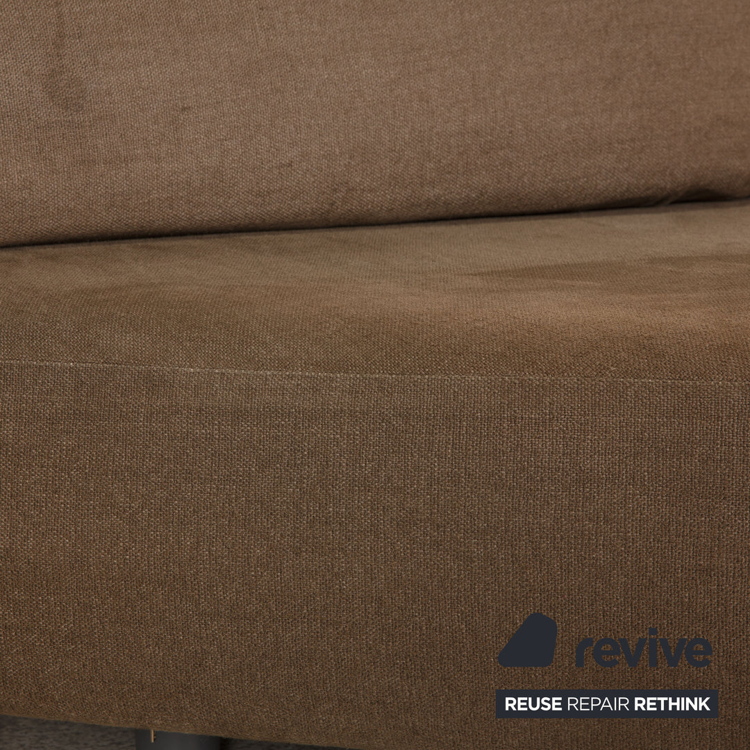 edra Rock Stoff Ecksofa Beige Sofa Couch Recamiere rechts