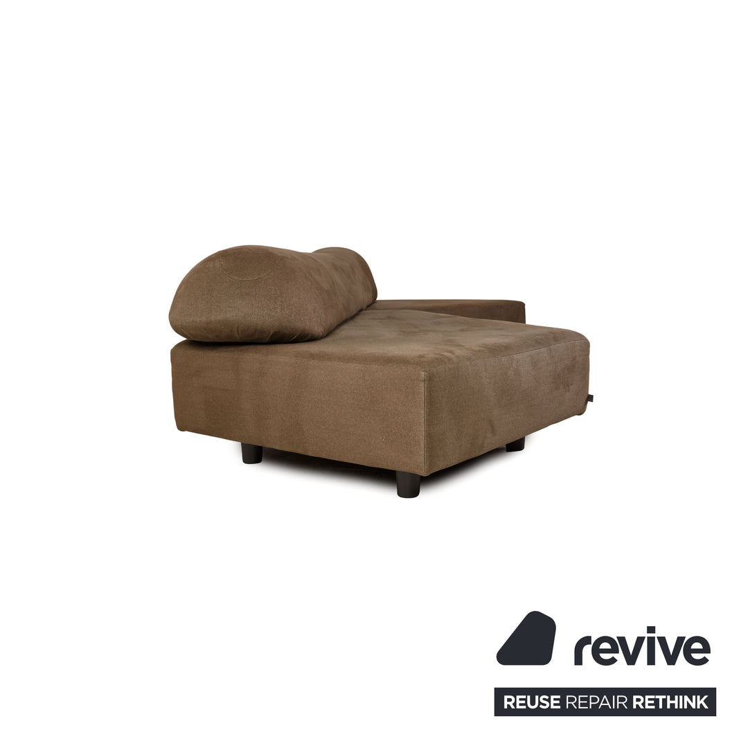 edra Rock Stoff Ecksofa Beige Sofa Couch Recamiere rechts