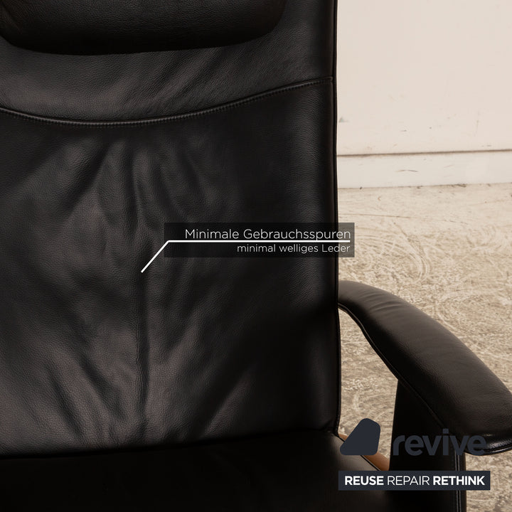 Ergopoint Woody Leder Sessel Schwarz manuelle Funktion Relaxfunktion