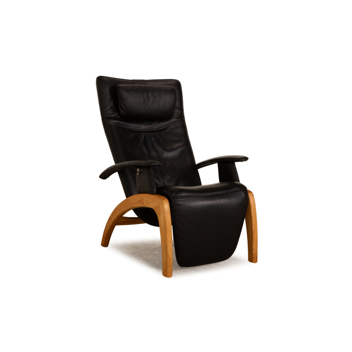 Ergopoint Woody Leder Sessel Schwarz manuelle Funktion Relaxfunktion
