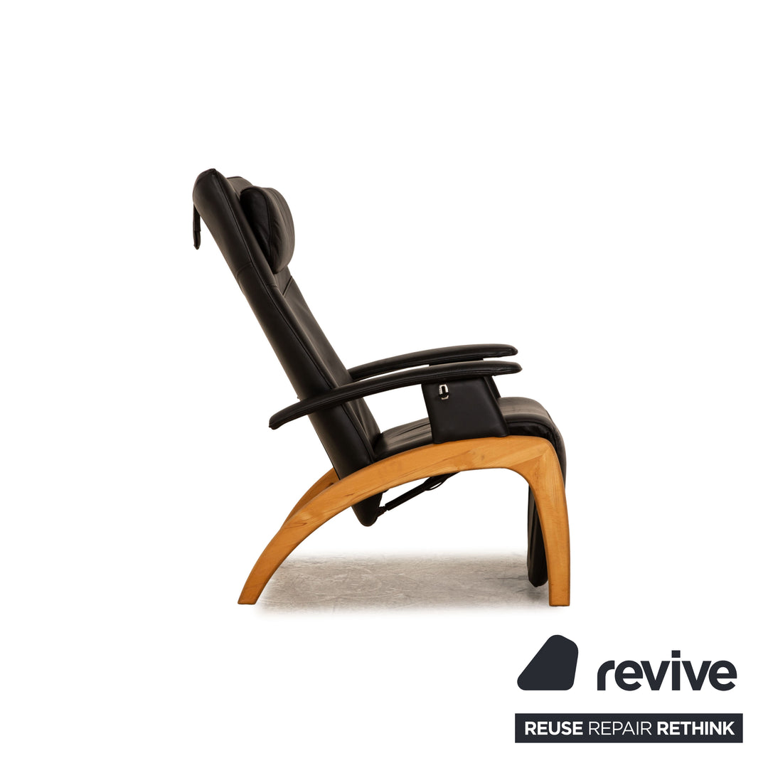 Ergopoint Woody Leder Sessel Schwarz manuelle Funktion Relaxfunktion