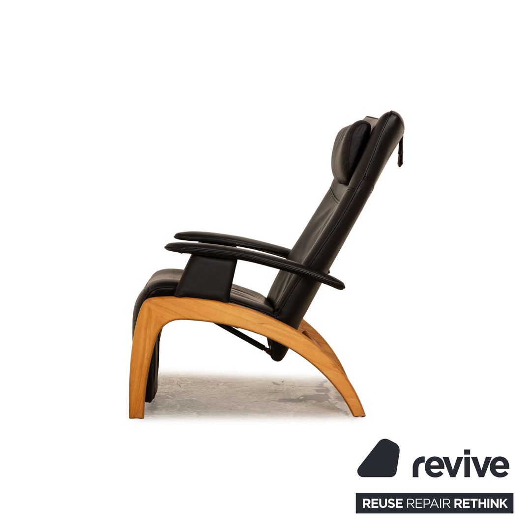 Ergopoint Woody Leder Sessel Schwarz manuelle Funktion Relaxfunktion