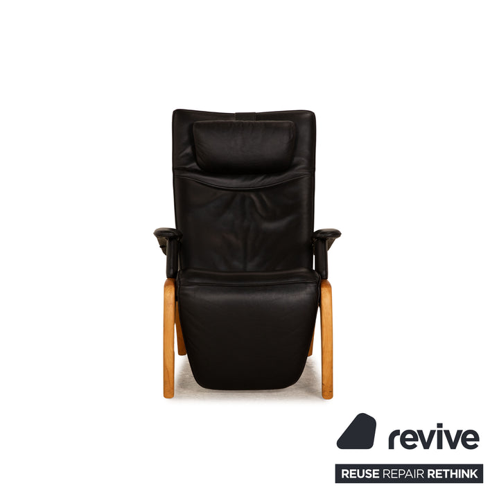 Ergopoint Woody Leder Sessel Schwarz manuelle Funktion Relaxfunktion