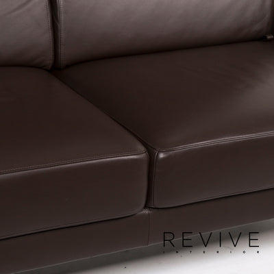 Erpo Avantgarde AV 400 Leder Sofa Braun Dreisitzer Funktion Relaxfunktion Couch #12575