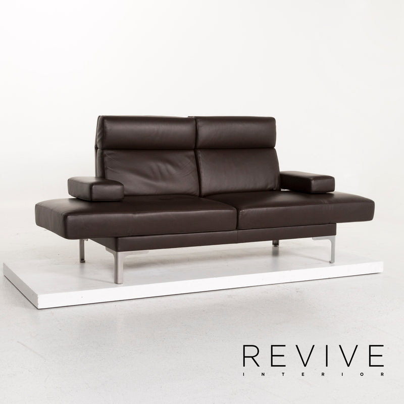 Erpo Avantgarde AV 400 Leder Sofa Braun Dreisitzer Funktion Relaxfunktion Couch 