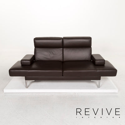 Erpo Avantgarde AV 400 Leder Sofa Braun Dreisitzer Funktion Relaxfunktion Couch #12575