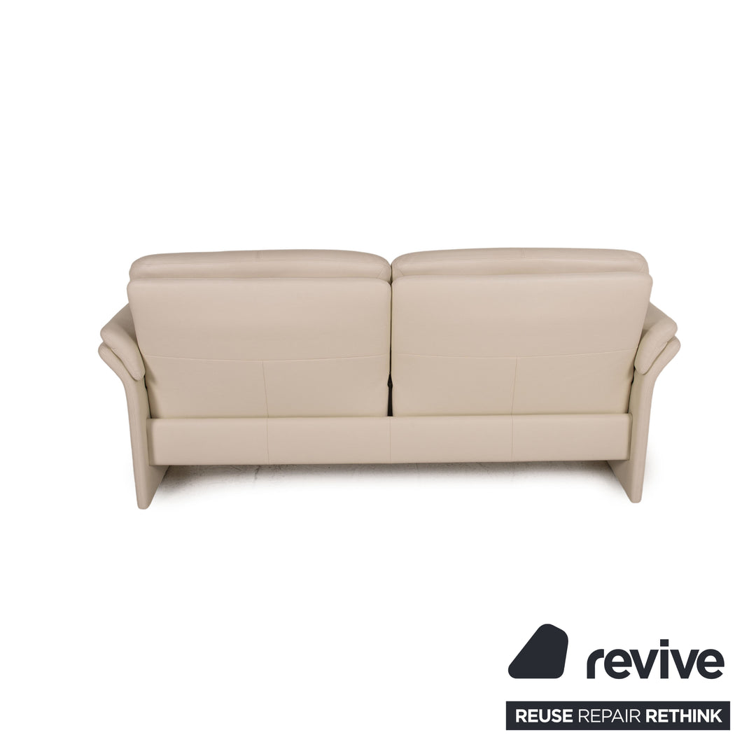 Erpo Chalet leather sofa cream 2x two-seater 1x armchair 1x stool couch function relax function
