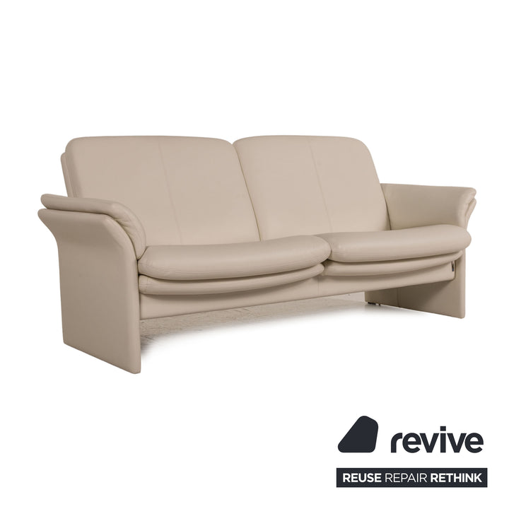 Erpo Chalet Leder Sofa Creme Zweisitzer Couch Funktion Relaxfunktion