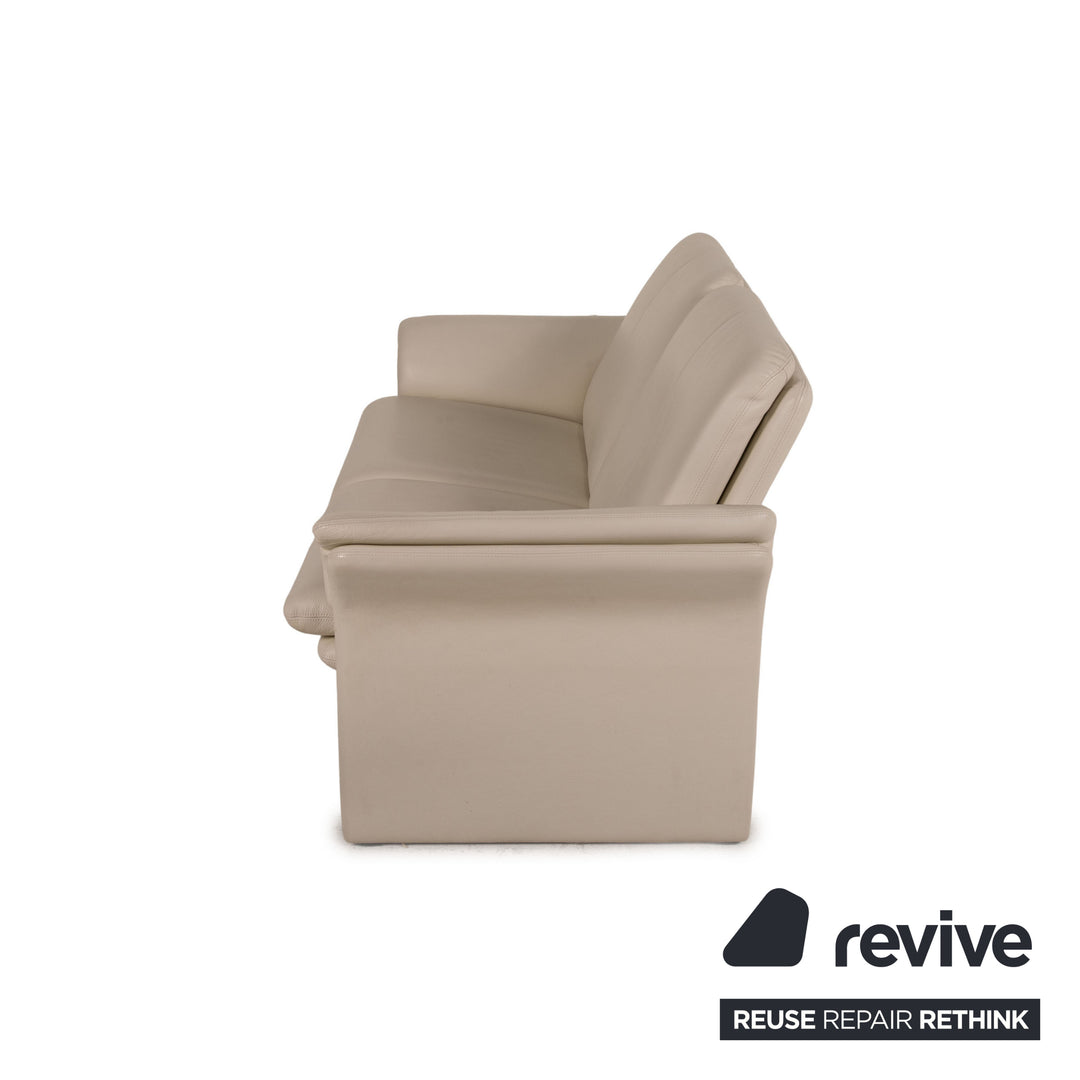 Erpo Chalet Leder Sofa Garnitur Creme 2x Zweisitzer Couch Funktion Relaxfunktion