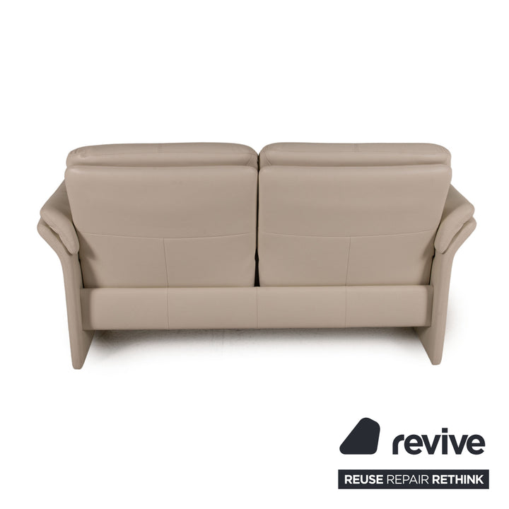 Erpo Chalet Leder Sofa Garnitur Creme 2x Zweisitzer Couch Funktion Relaxfunktion