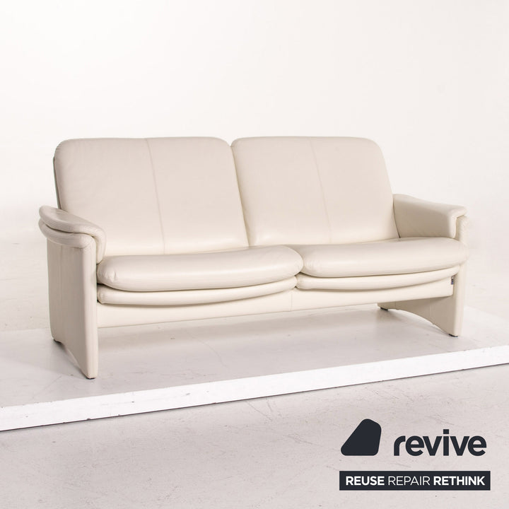 Erpo City leather sofa cream two-seater couch #14455