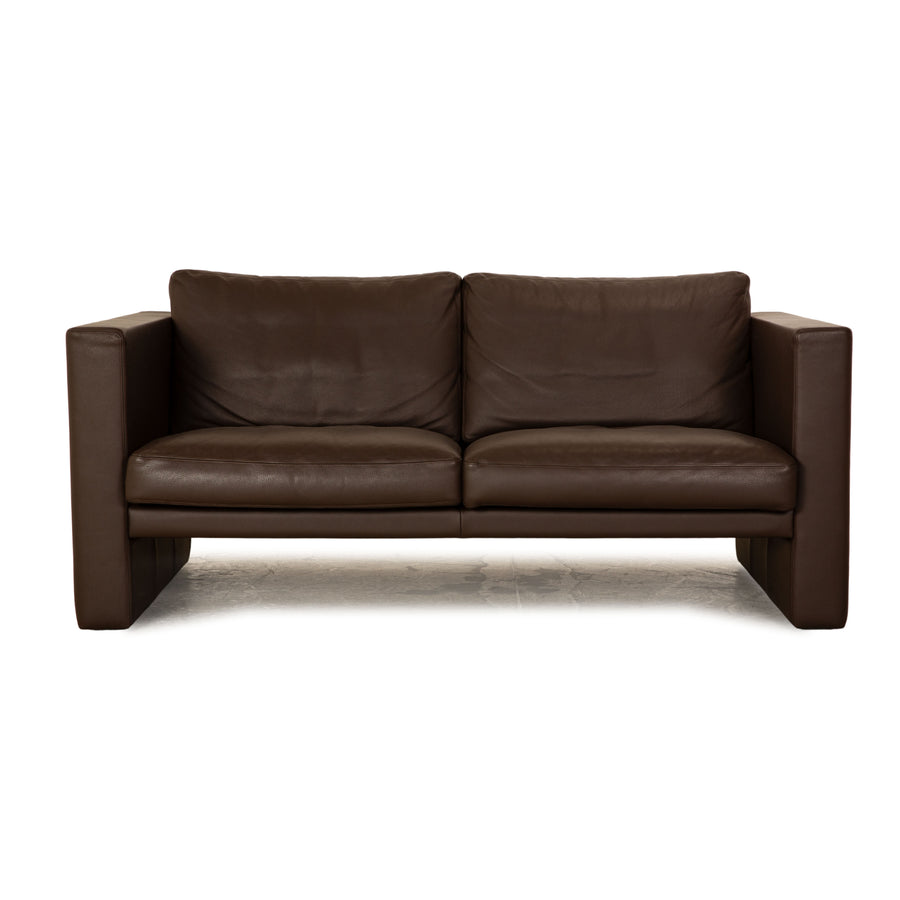 Erpo CL 100 Leather Three-Seater Brown Sofa Couch