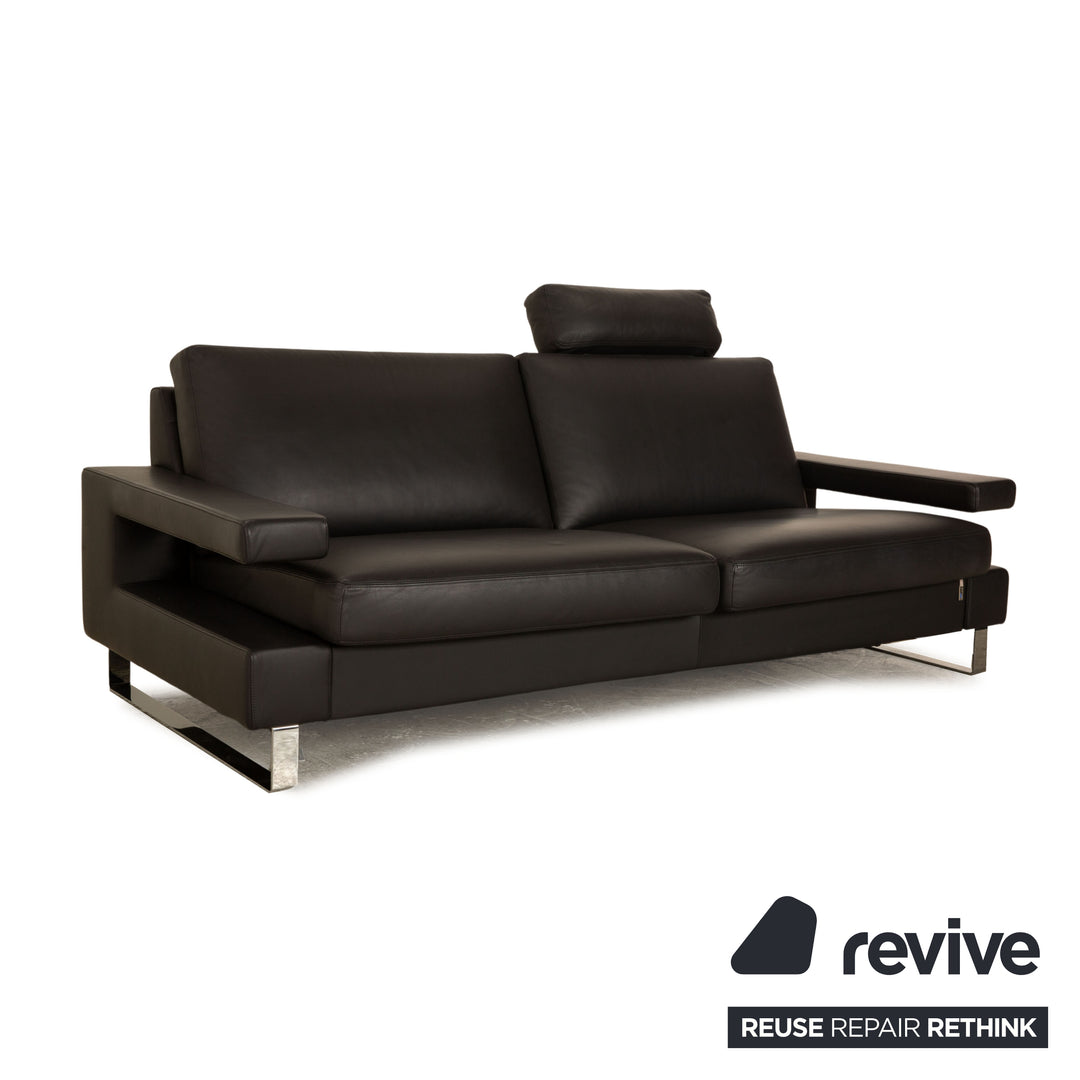 Erpo CL 150 Leder Zweisitzer Dunkelgrau Sofa Couch