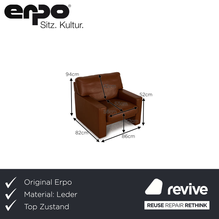 Erpo CL 300 Leder Sessel Braun