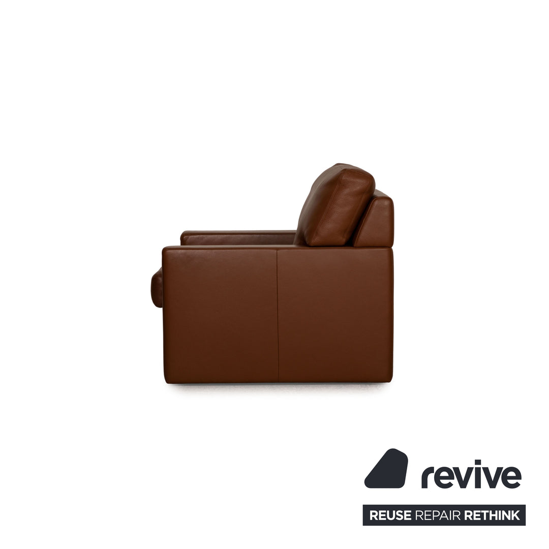 Erpo CL 300 leather armchair set brown